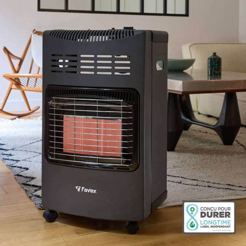 Favex - Chauffage d'appoint gaz Plio - FAVEX - Intérieur - Infrarouge - Tuyau et détendeur offerts - 40 m², Pliable, Noir - Image 2