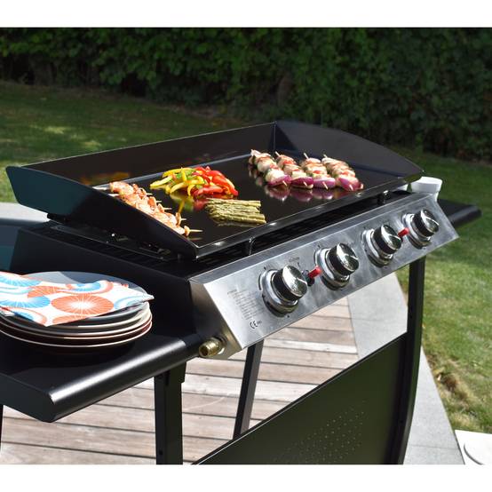 Plancha au gaz VALENCIA - 4 brûleurs 10kW - HAPPY GARDEN - Image 3