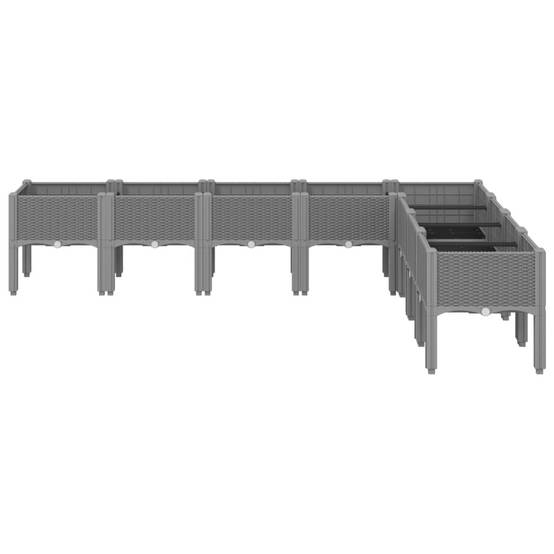Vidaxl - Jardinière avec pieds gris clair 200x160x42 cm PP vidaXL 367912 - Image 8