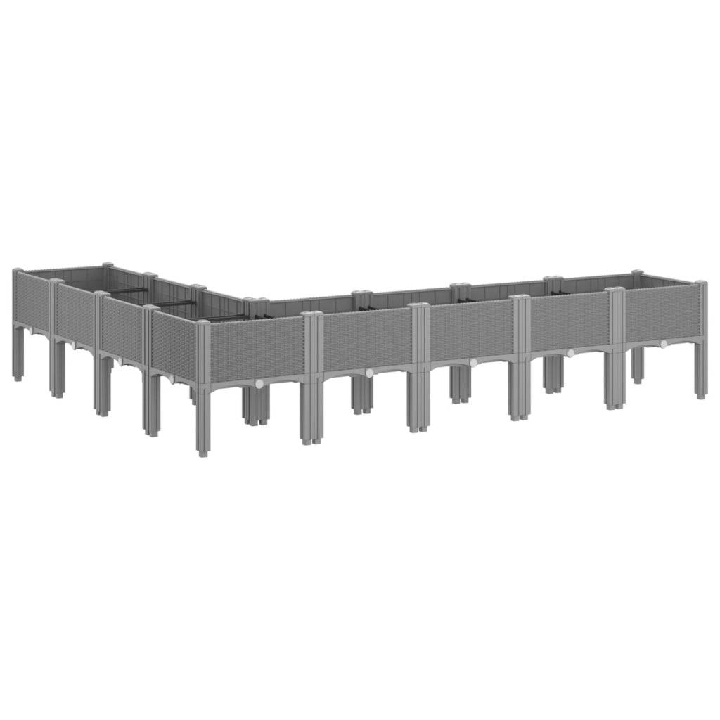 Vidaxl - Jardinière avec pieds gris clair 200x160x42 cm PP vidaXL 367912 - Image 6