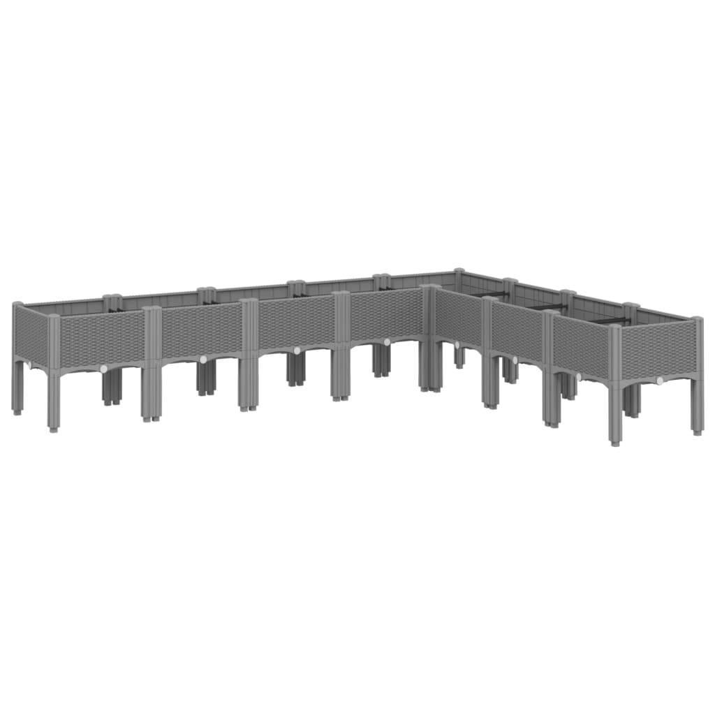 Vidaxl - Jardinière avec pieds gris clair 200x160x42 cm PP vidaXL 367912 - Image 2