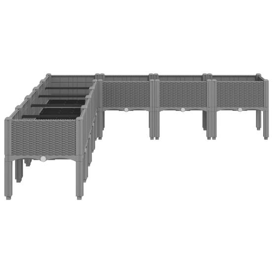 Vidaxl - Jardinière avec pieds gris clair 200x160x42 cm PP vidaXL 367912 - Image 5