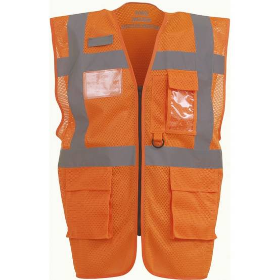 Gilet de travail haute visibilité Yoko Top Cool "Management" Orange XXL