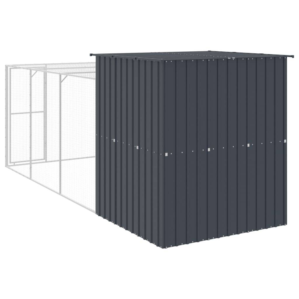 Vidaxl - Poulailler avec cour anthracite 165x455x181 cm acier galvanisé vidaXL 3189109 - Image 6