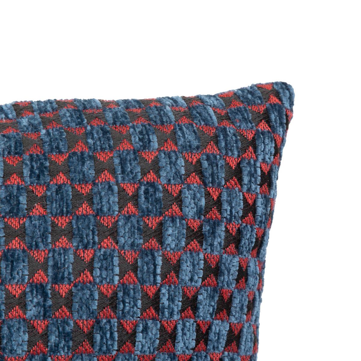 Atmosphera - Coussin décoratif jacquard chenille Bleu Egéen 30 x 50 cm - Image 2