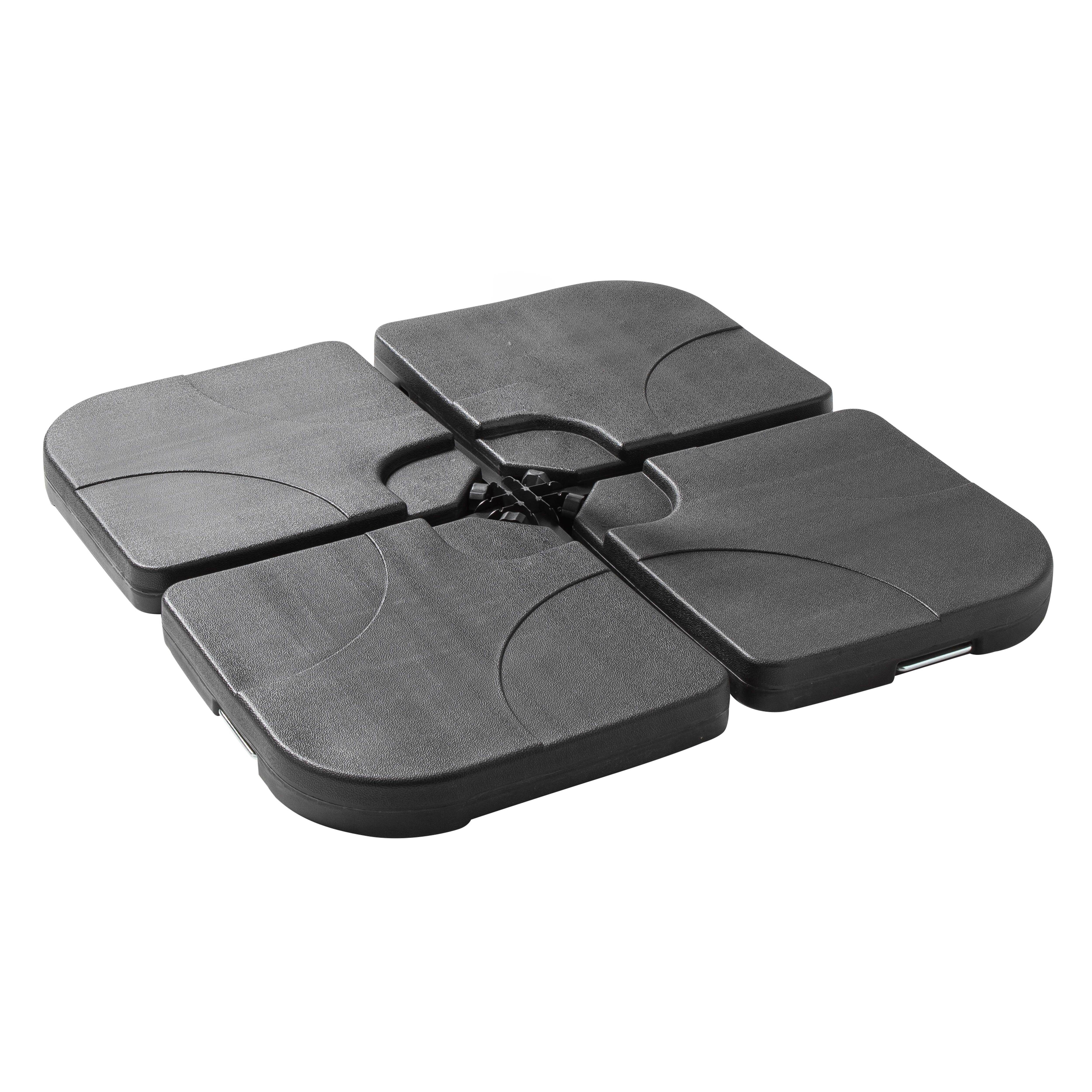 Oviala - Lot de 4 dalles à remplir en Polyéthylène noir        Solys - Oviala - Image 1