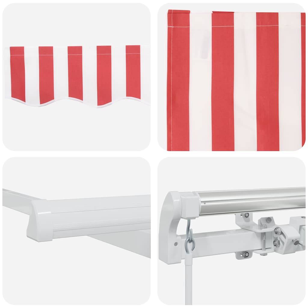 Vidaxl - Auvent rétractable Rouge et Blanc 400 × 350 cm vidaXL 3330751 - Image 9