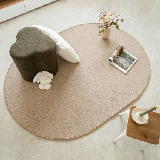 Decoweb - Tapis ovale en laine - Mallow - Beige - 160 x 230 cm - Decoweb - Image 1