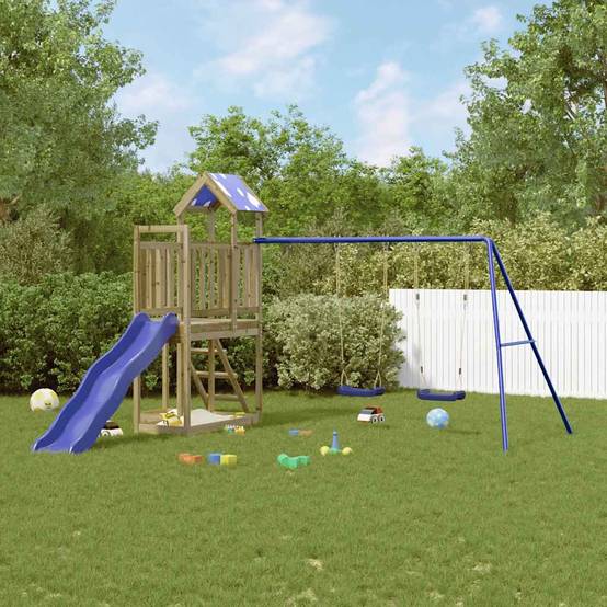 Aire de jeux d'extérieur - Jeu Plein air enfant bois de pin imprégné rj26 - Image 2
