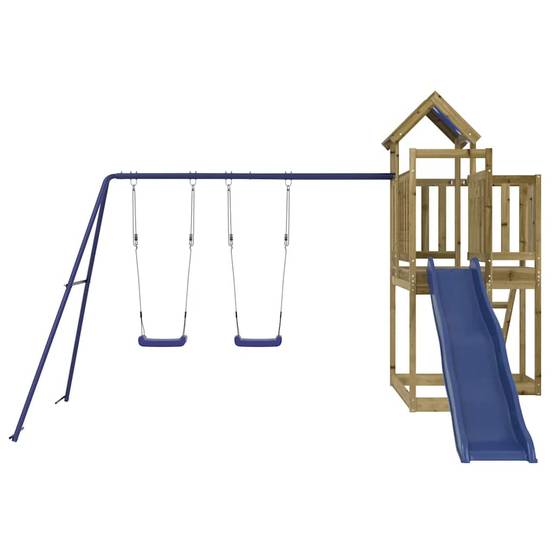 Aire de jeux d'extérieur - Jeu Plein air enfant bois de pin imprégné rj26 - Image 4