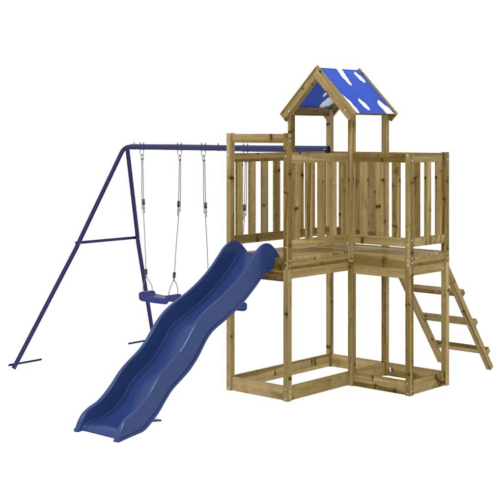 Aire de jeux d'extérieur - Jeu Plein air enfant bois de pin imprégné rj26 - Image 3