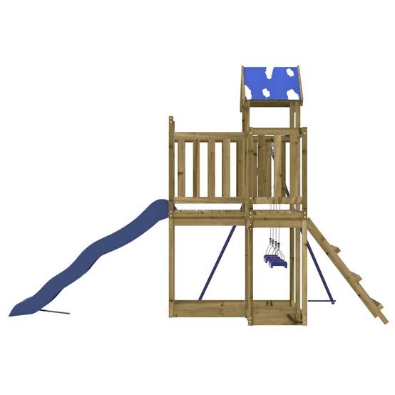 Aire de jeux d'extérieur - Jeu Plein air enfant bois de pin imprégné rj26 - Image 6