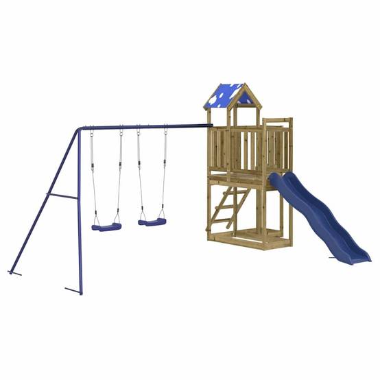 Aire de jeux d'extérieur - Jeu Plein air enfant bois de pin imprégné rj26 - Image 1
