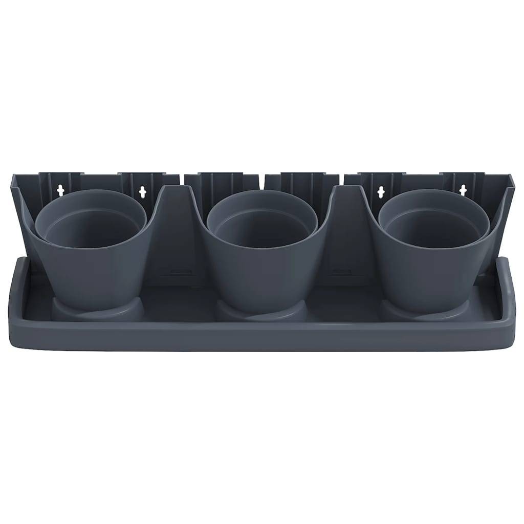 Vidaxl - Ensemble de jardinières verticales 12 pcs Anthracite PP vidaXL 152206 - Image 4