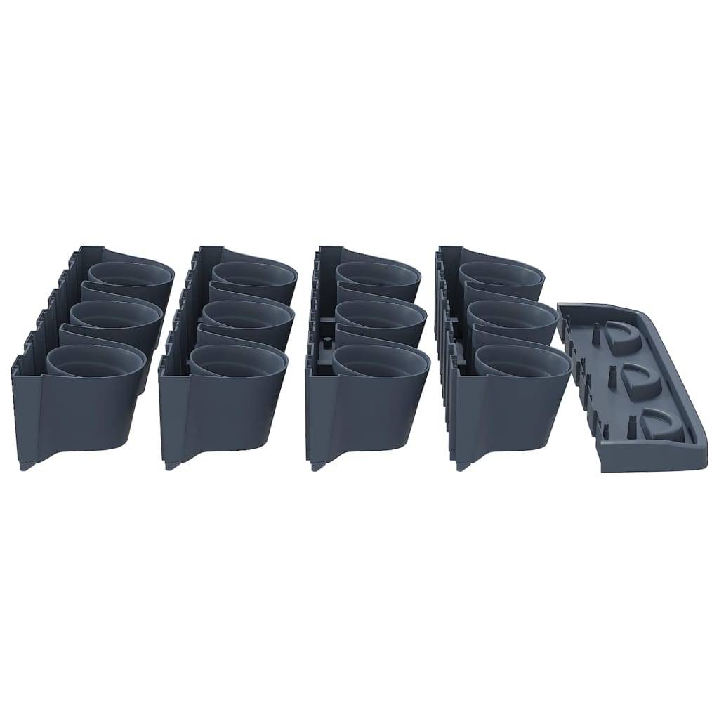 Vidaxl - Ensemble de jardinières verticales 12 pcs Anthracite PP vidaXL 152206 - Image 6