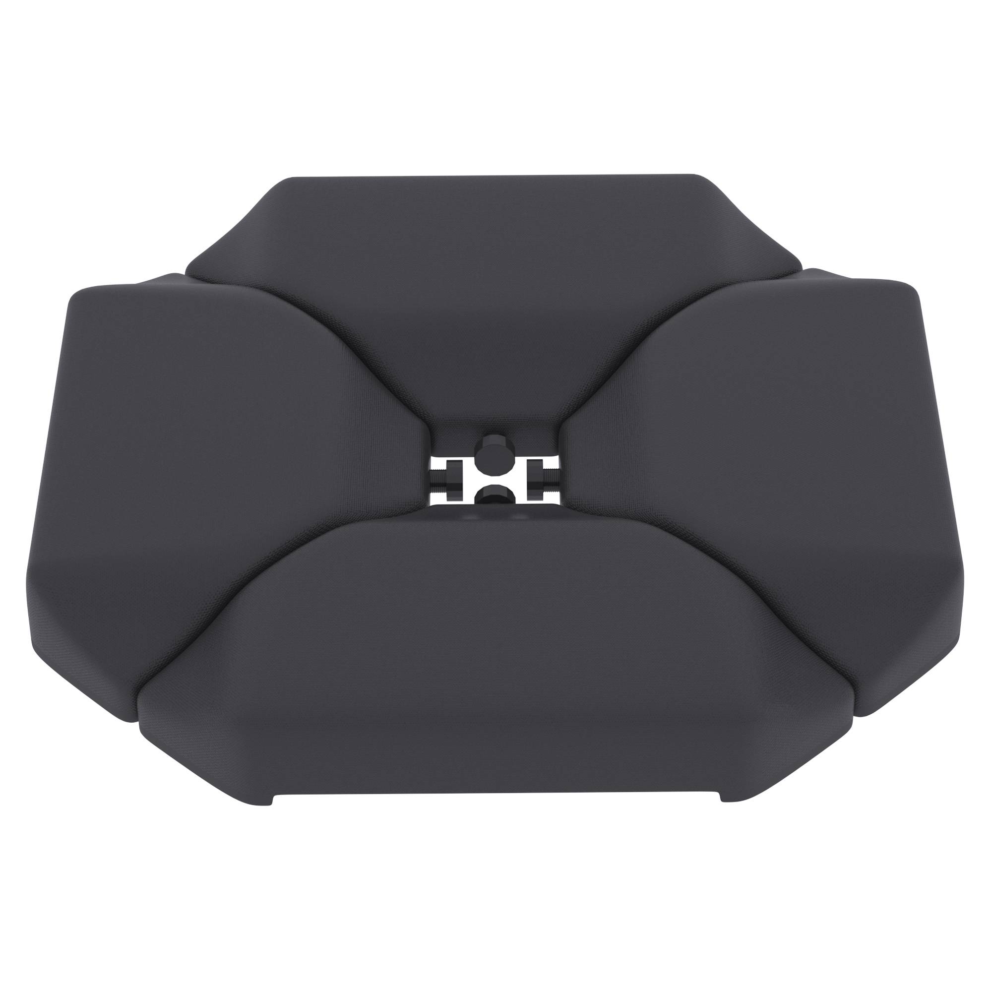 Base de parasol déporté en PEHD 4 parties, lestage eau 77 kg ou sable 100 kg, support stable - Image 2