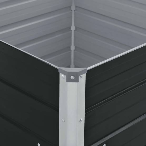 Vidaxl - Jardinière 100 x 100 x 45 cm Acier galvanisé Anthracite vidaXL 47024 - Image 4