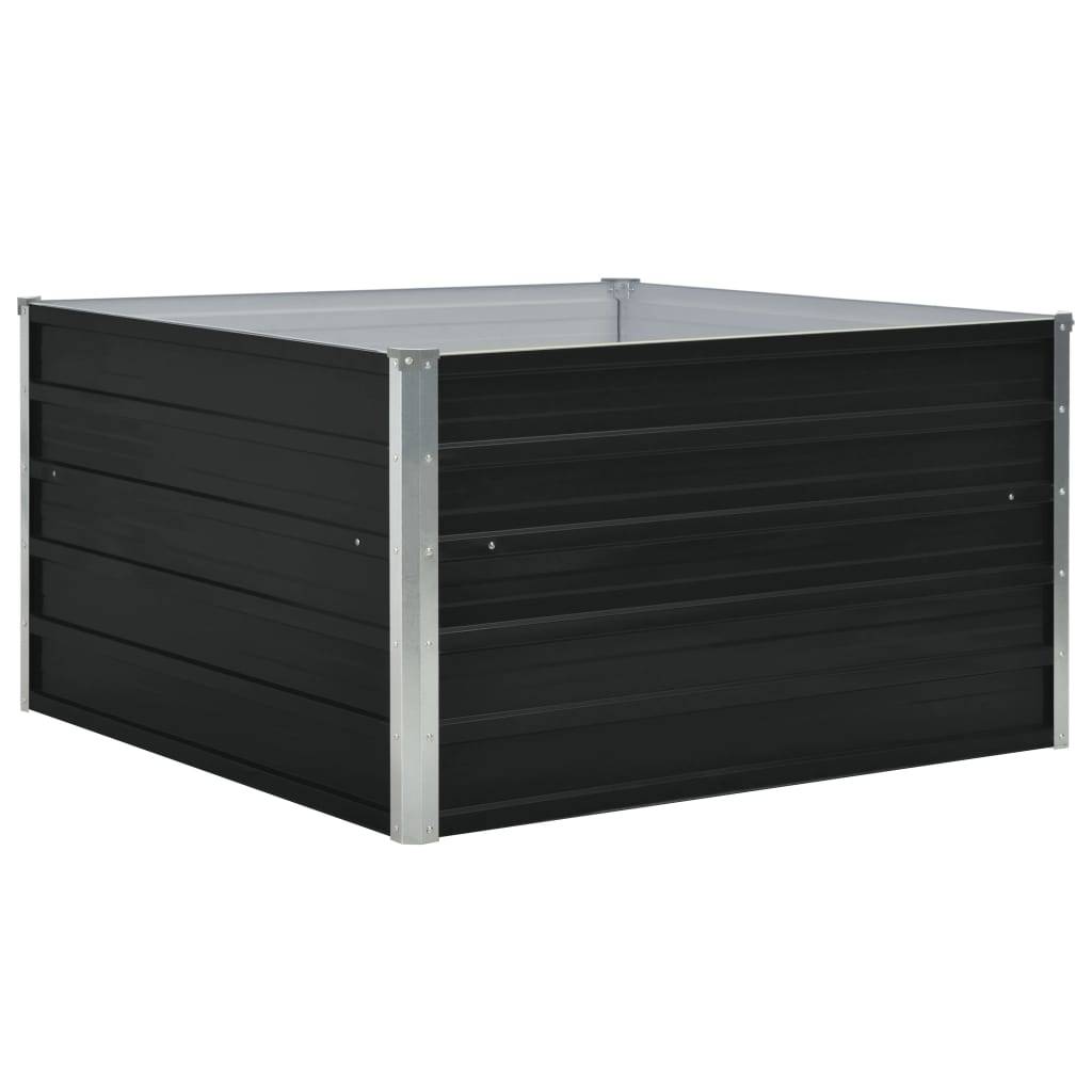 Vidaxl - Jardinière 100 x 100 x 45 cm Acier galvanisé Anthracite vidaXL 47024 - Image 2
