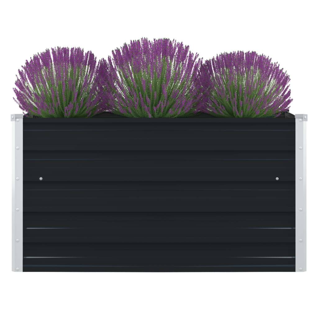 Vidaxl - Jardinière 100 x 100 x 45 cm Acier galvanisé Anthracite vidaXL 47024 - Image 1