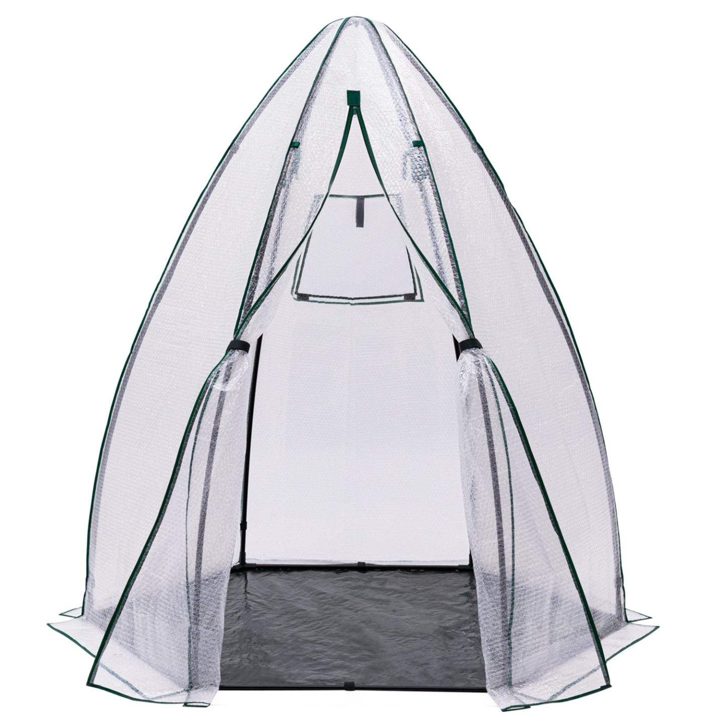 IDMARKET - Serre d'hivernage dôme bâche bulle 160 x 160 x 180 cm maxi chaleur balcon et terrasse - Image 7