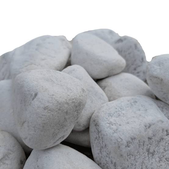 King Matériaux - Galet blanc 60/100 mm – Pack 3 Big Bag +/- 1,5T – 30 m² - Image 2