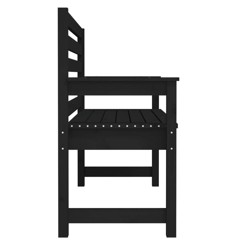 Helloshop26 - Banc de jardin meuble de patio d'extérieur terrasse 109 x 48 x 91,5 cm bois massif de pin noir - Image 3