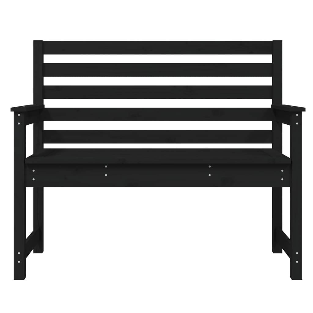 Helloshop26 - Banc de jardin meuble de patio d'extérieur terrasse 109 x 48 x 91,5 cm bois massif de pin noir - Image 2