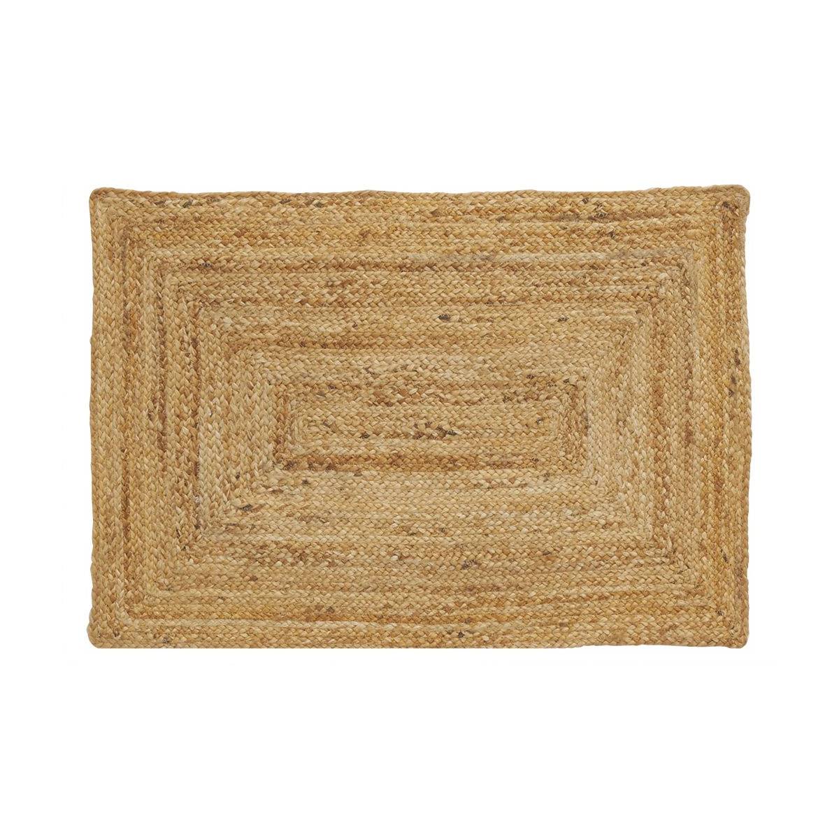 Aubry Gaspard - Tapis en jute naturel tressé 60 x 90 cm - Image 1