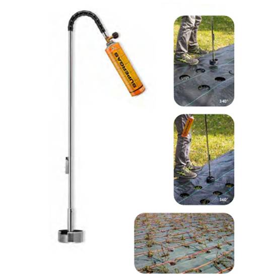 Chalumeau à gaz pour Toile de paillage Géotextile + Cartouche gaz Propane KEMPER - Image 2