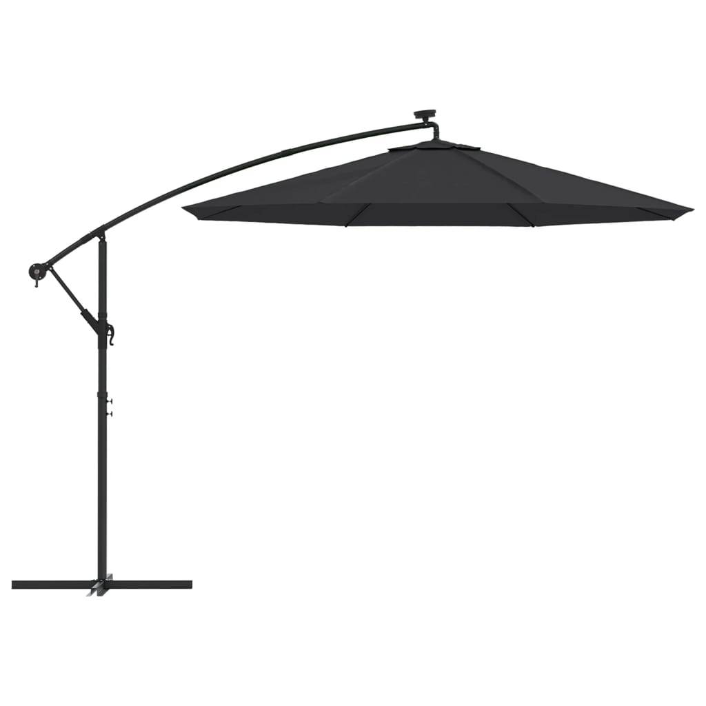 Voile de parasol - accessoire parasol - Tissu de remplacement pour parasol déporté noir 300 cm - MEUBLE PRO - Image 5