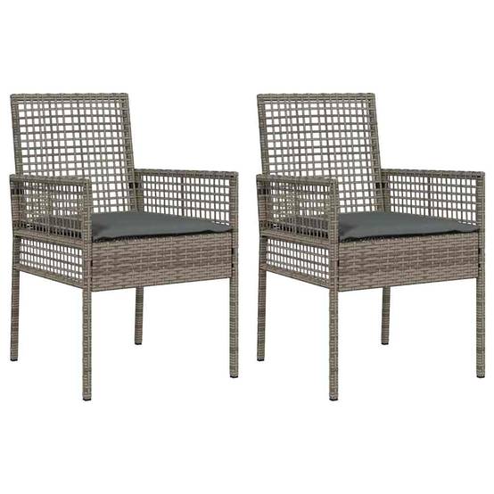 PANGIVO - Chaise de jardin polyrotin gris 55 x 53 x 85 cm (2 pcs) - PANGIVO - Image 2
