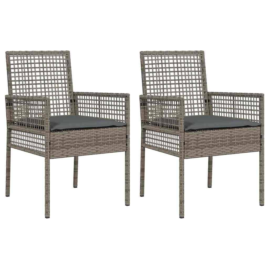 PANGIVO - Chaise de jardin polyrotin gris 55 x 53 x 85 cm (2 pcs) - PANGIVO - Image 2