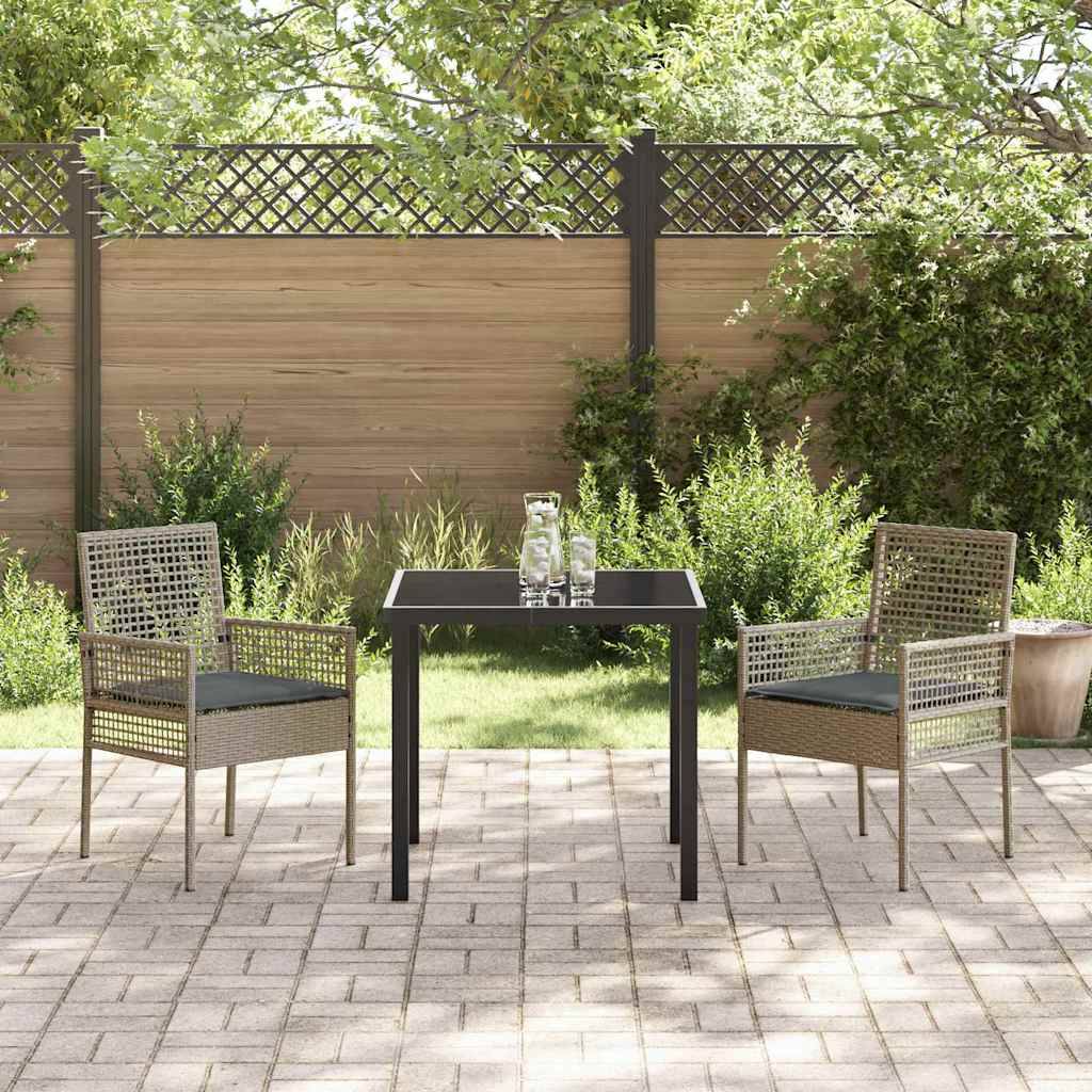 PANGIVO - Chaise de jardin polyrotin gris 55 x 53 x 85 cm (2 pcs) - PANGIVO - Image 3