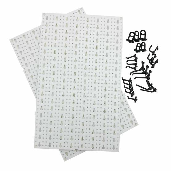 Panneaux muraux de rangement pour outils + crochets - Image 2