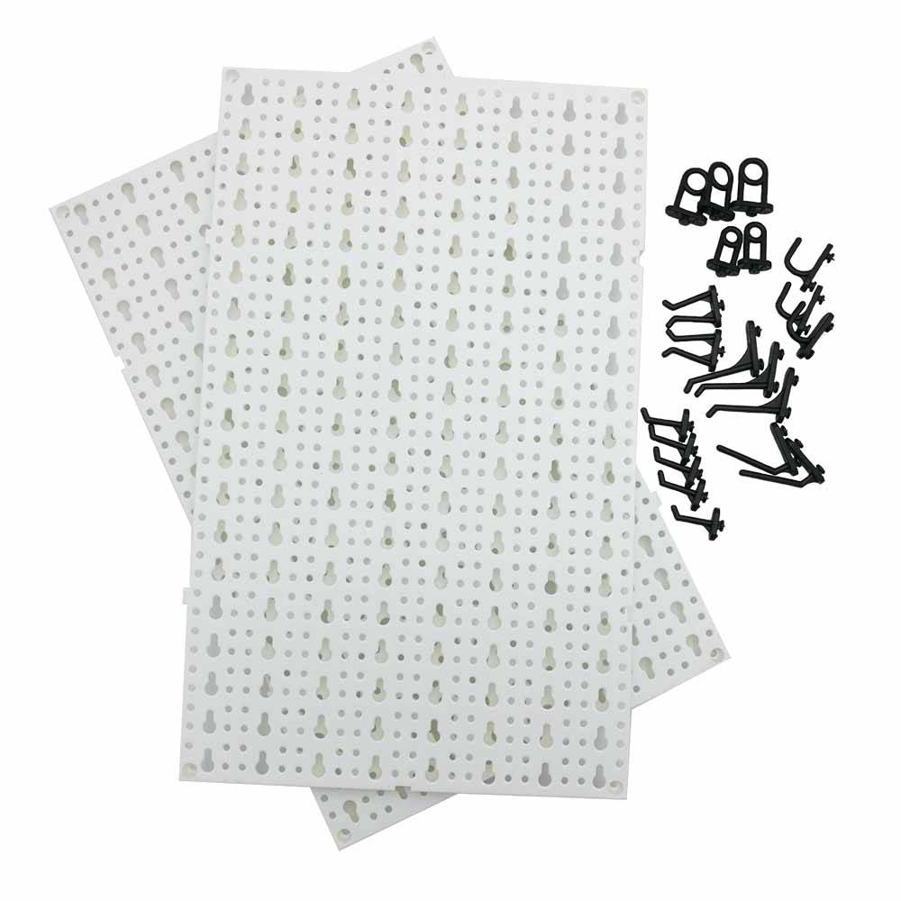 Panneaux muraux de rangement pour outils + crochets - Image 2