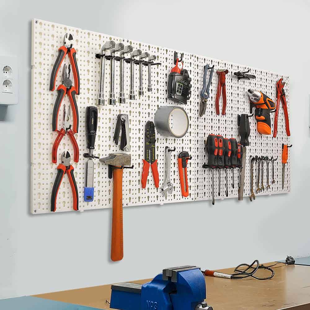 Panneaux muraux de rangement pour outils + crochets - Image 7