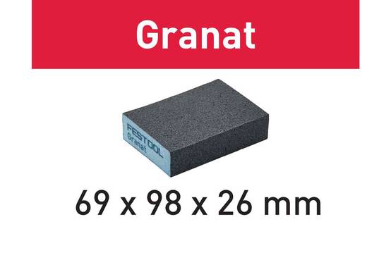 Éponge de ponçage GRANAT 69x98x26 220 GR/6 - FESTOOL - 201083 - Image 2
