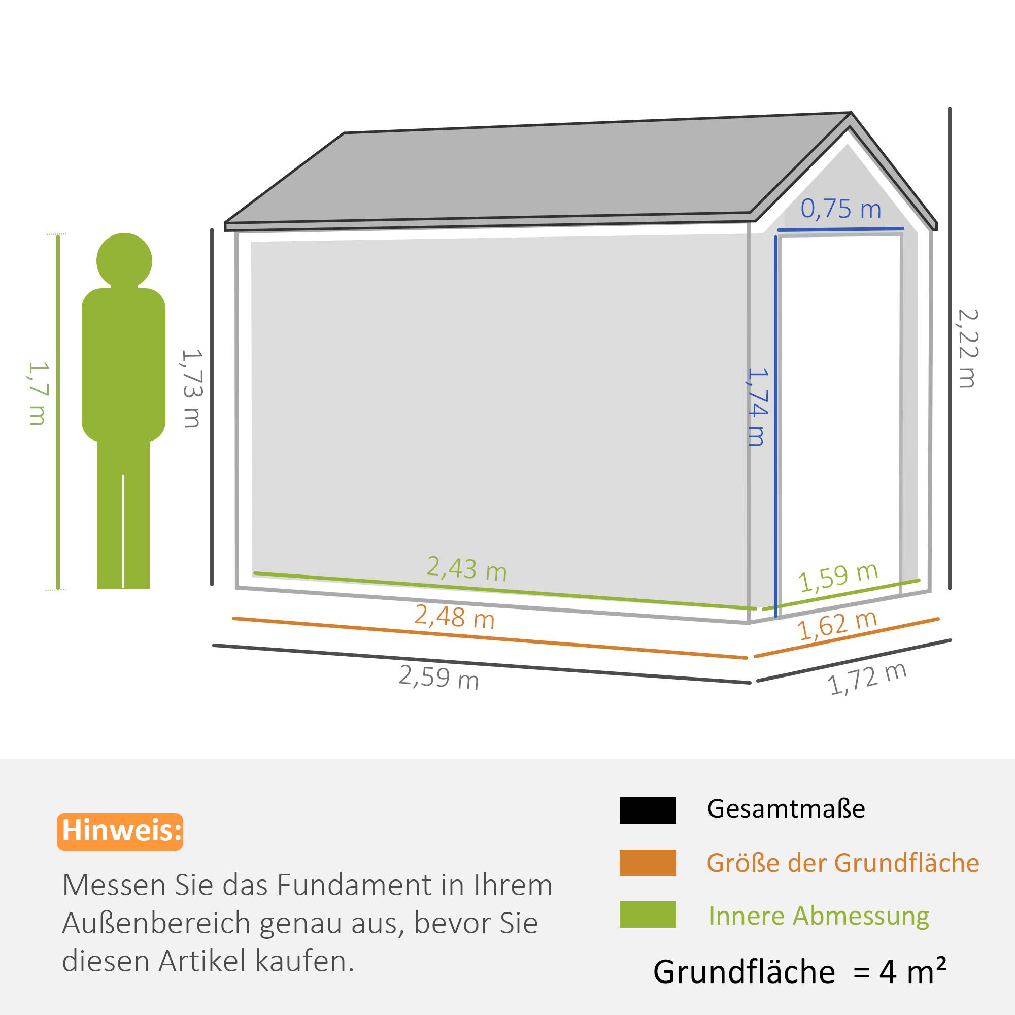 Abri de jardin acier extérieur terrasse stockage avec fenêtre 4m2 gris foncé - ComfortXL Outdoor Living - Image 3