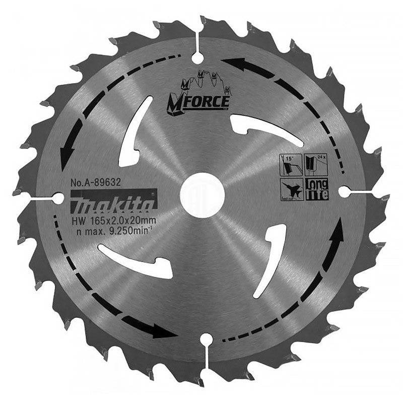 Lame carbure bois MAKITA A-89632 MForce 24 dents Ø165 mm Makita