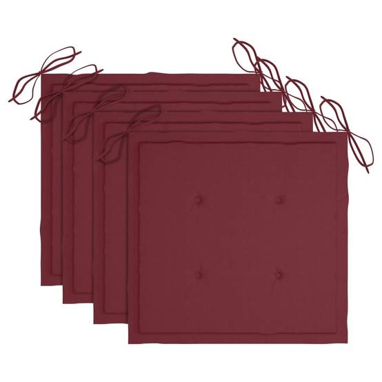 PANGIVO - Chaises de jardin empilables teck solide rouge bordeaux 60 x 57.5 x 90 cm - PANGIVO - Image 7