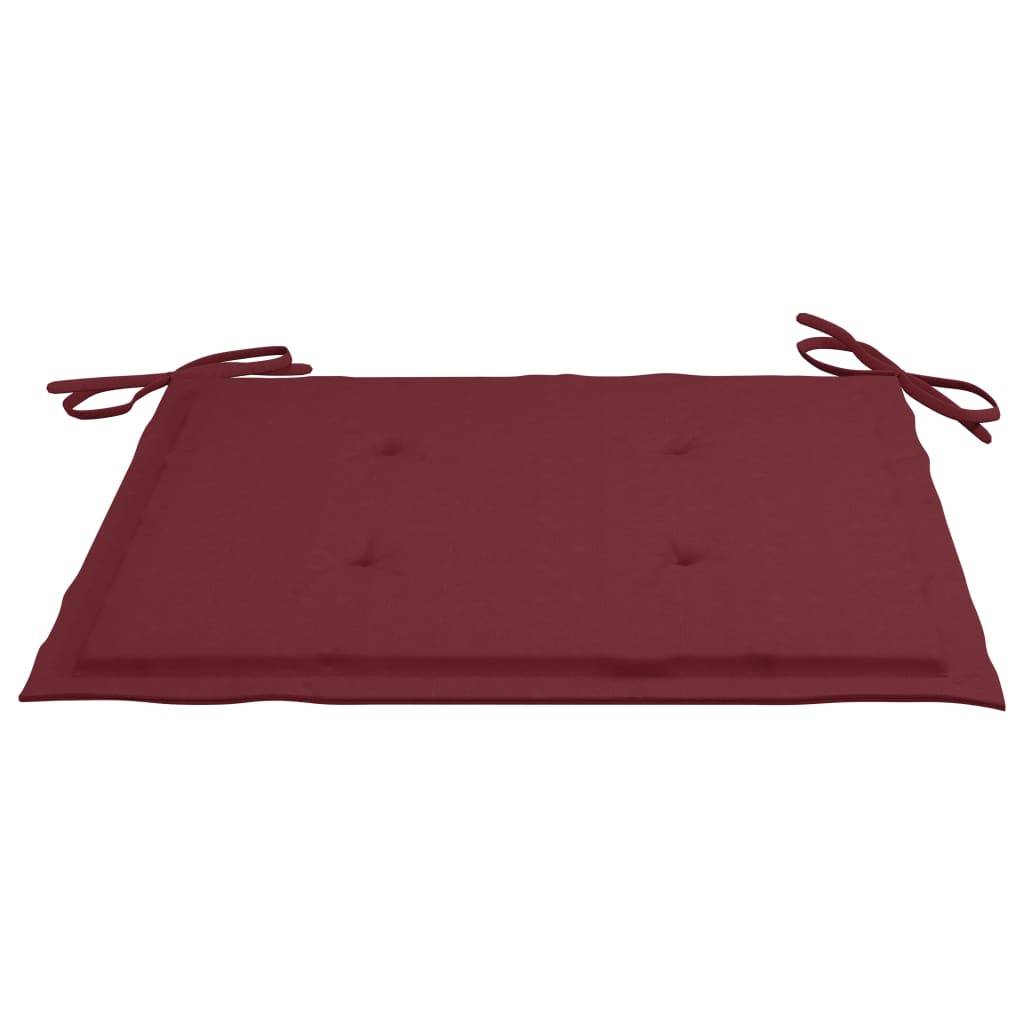 PANGIVO - Chaises de jardin empilables teck solide rouge bordeaux 60 x 57.5 x 90 cm - PANGIVO - Image 9
