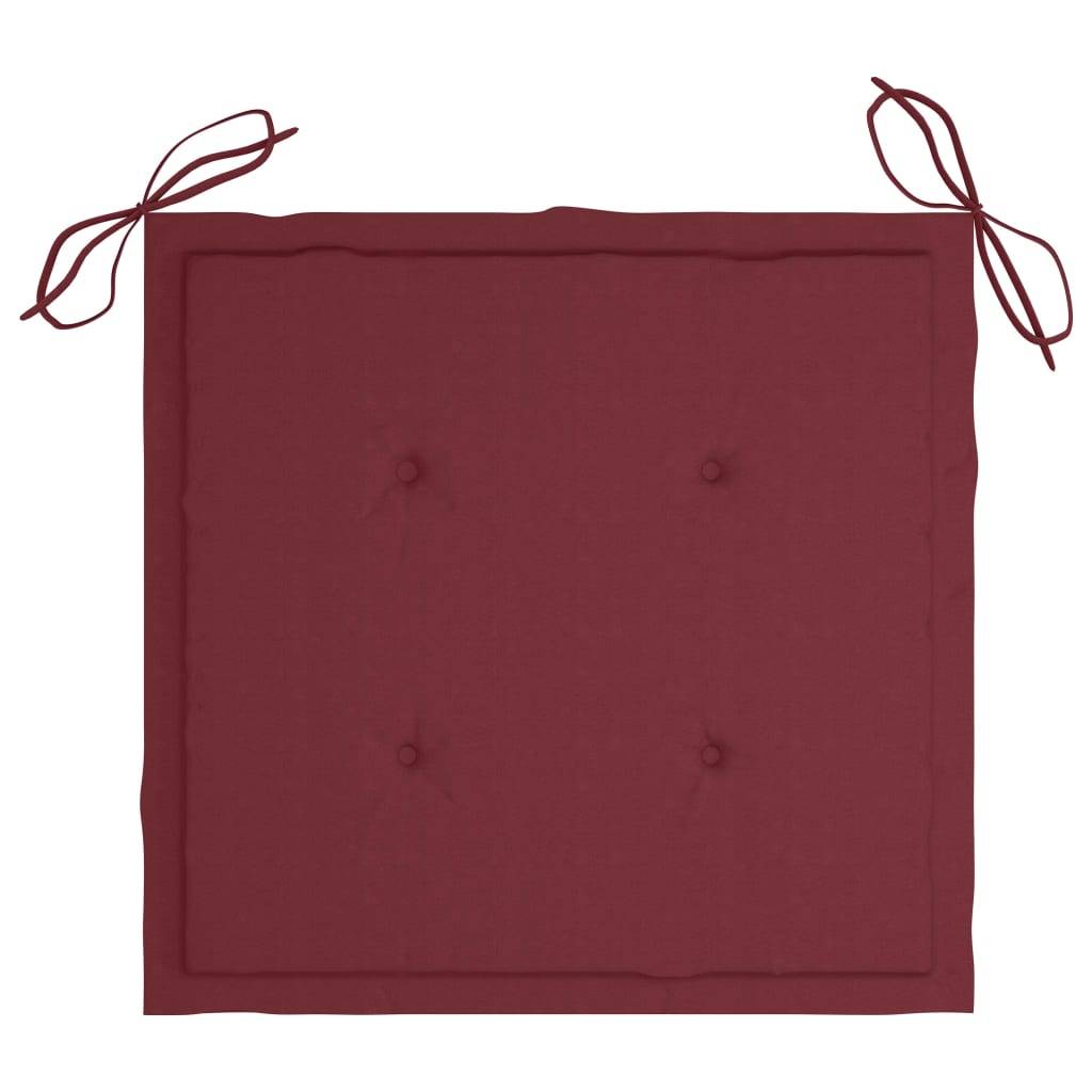 PANGIVO - Chaises de jardin empilables teck solide rouge bordeaux 60 x 57.5 x 90 cm - PANGIVO - Image 10