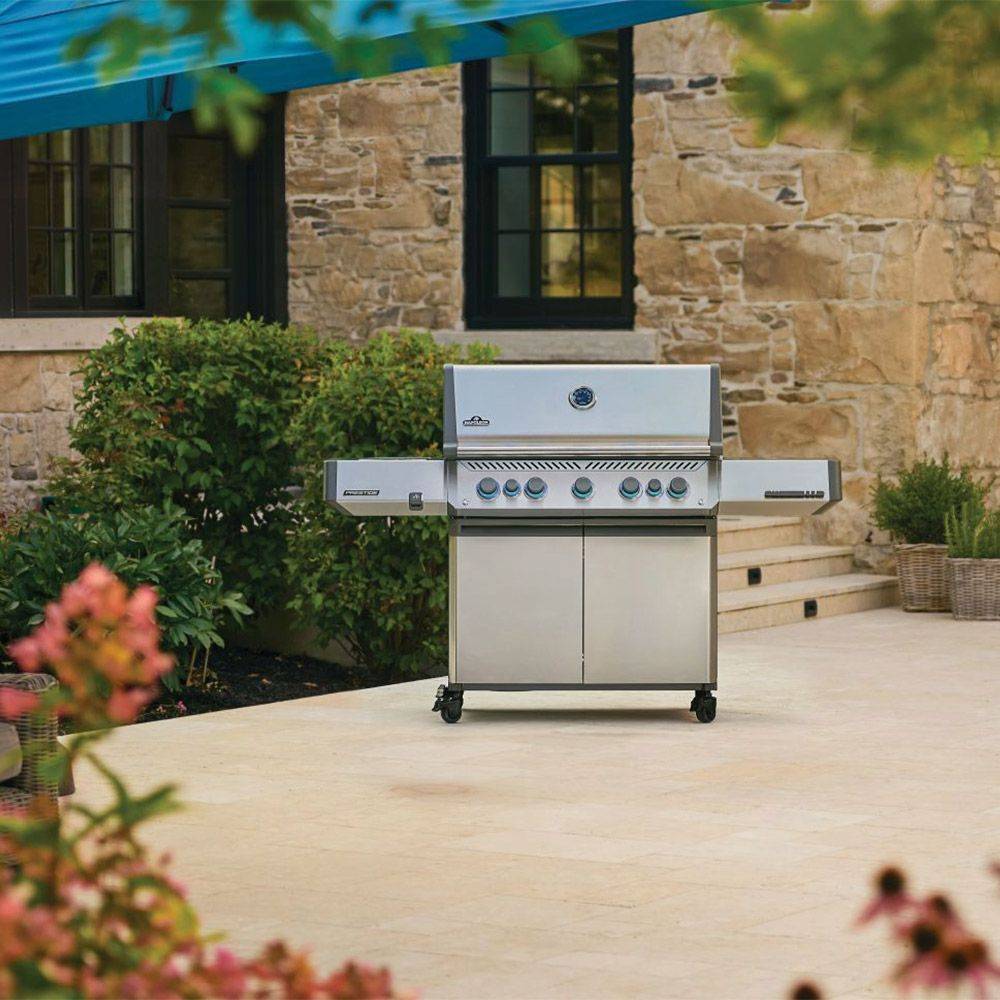 Napoleon - Barbecue à gaz Prestige 665 + Sizzle Zone + Brûleur arrière - Inox - Image 2