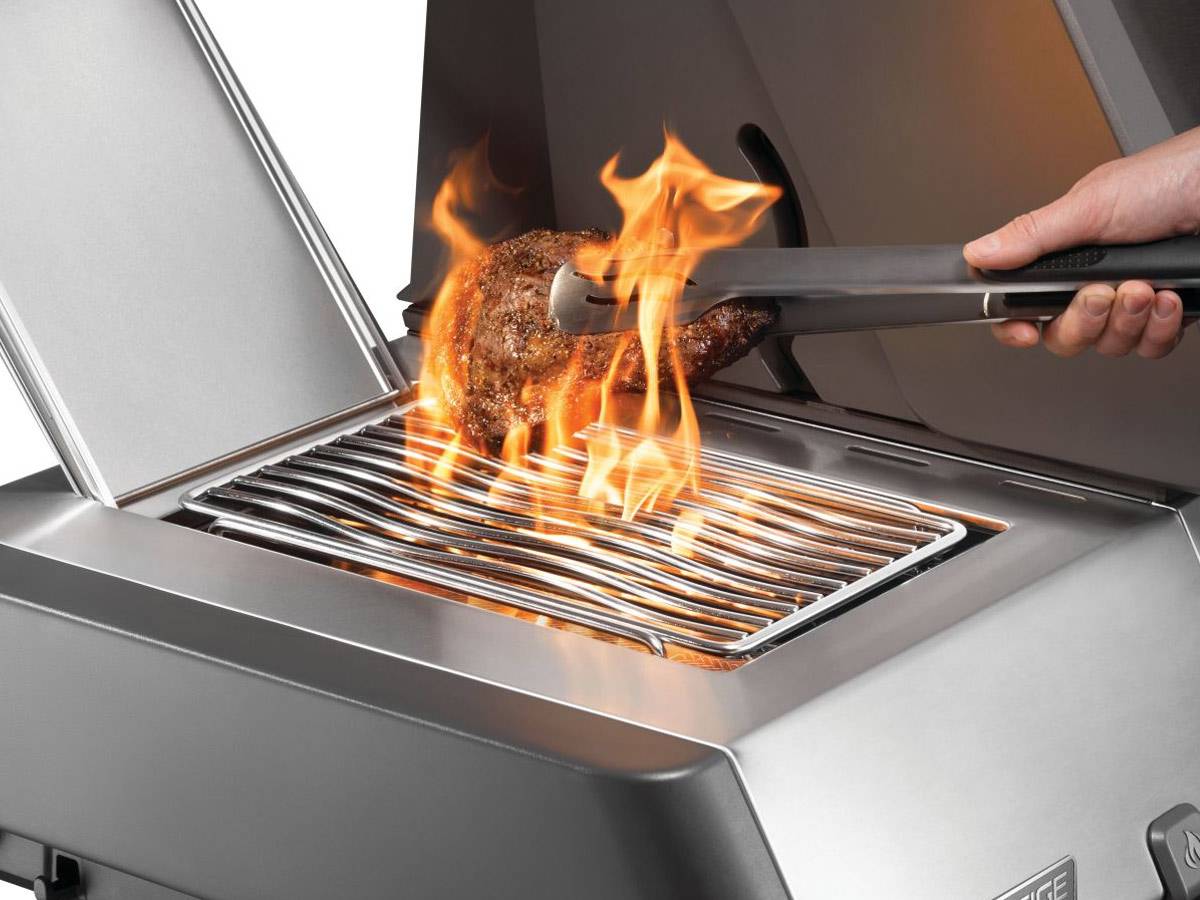 Napoleon - Barbecue à gaz Prestige 665 + Sizzle Zone + Brûleur arrière - Inox - Image 9