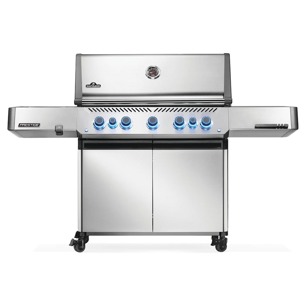 Napoleon - Barbecue à gaz Prestige 665 + Sizzle Zone + Brûleur arrière - Inox - Image 1