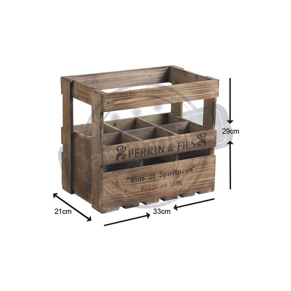 Aubry Gaspard - Caisse en bois vieilli 6 bouteilles Perrin et Fils - Image 3