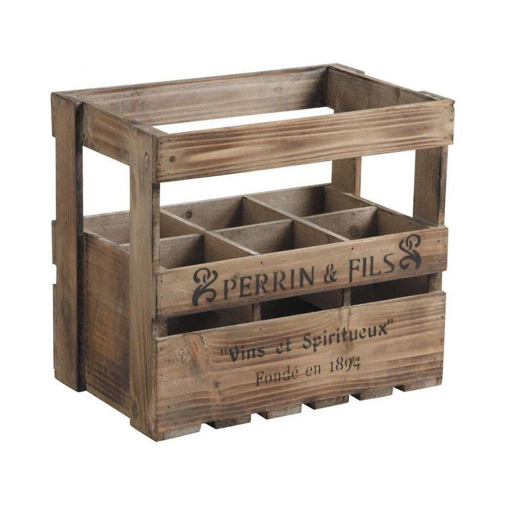 Aubry Gaspard - Caisse en bois vieilli 6 bouteilles Perrin et Fils - Image 2