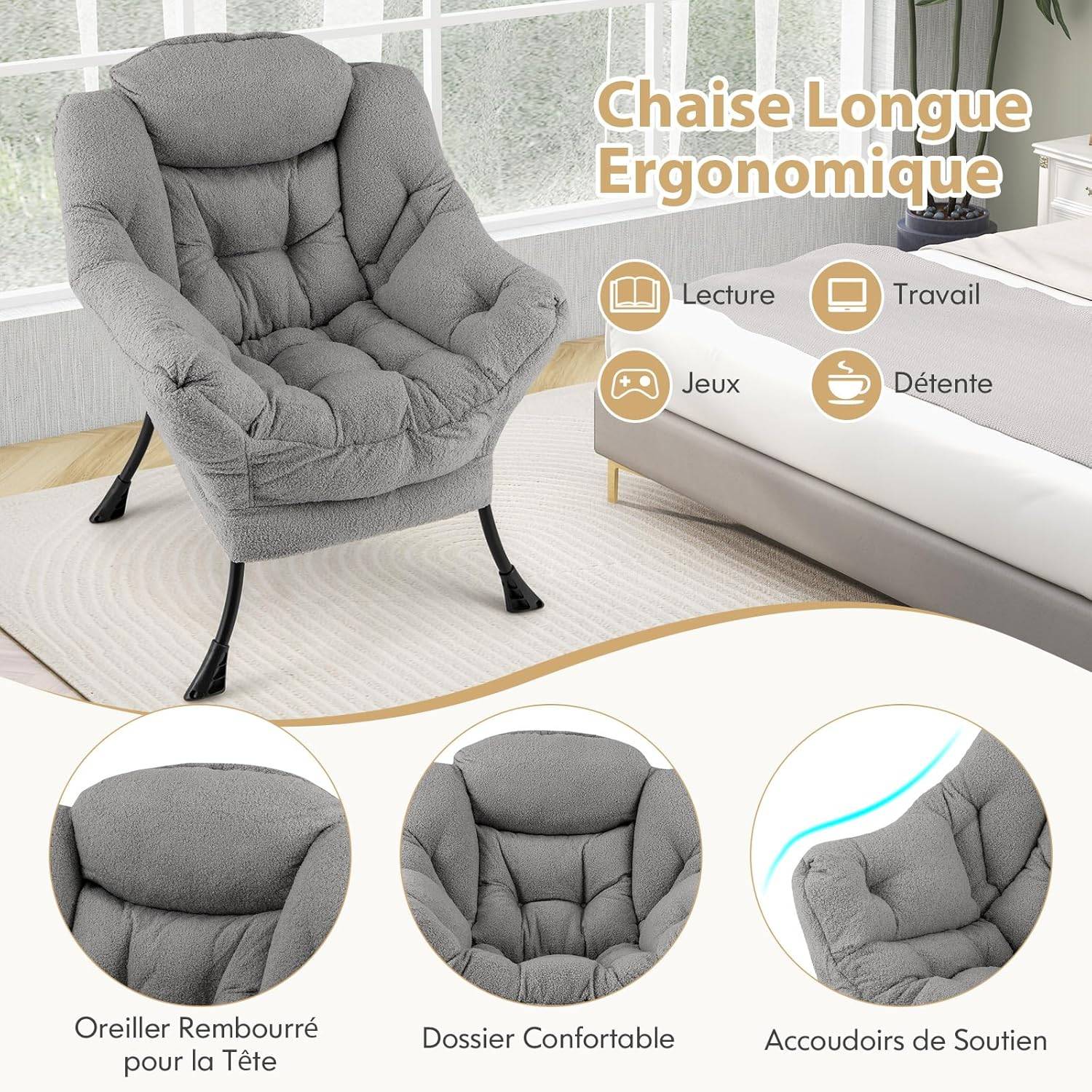 Lot De 2 Chaises D'Appoint COSTWAY En Velours - Fauteuil Scandinave Rembourré Pieds Bois Charge 113kg