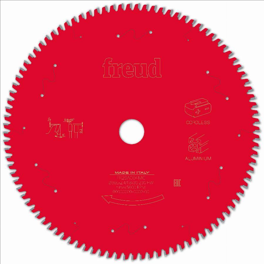Lame pour scie circulaire portative sans fil FREUD - Ø305 2,4/1,8 AL30 Z96 TP 0° - F03FS10091 -FR29A004MC - Image 1