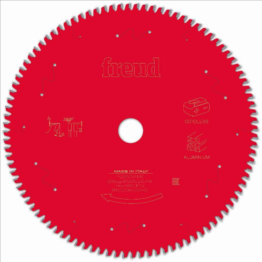 Lame pour scie circulaire portative sans fil FREUD - Ø305 2,4/1,8 AL30 Z96 TP 0° - F03FS10091 -FR29A004MC - Image 2